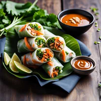 Fresh Spring Rolls With Peanut Sauce