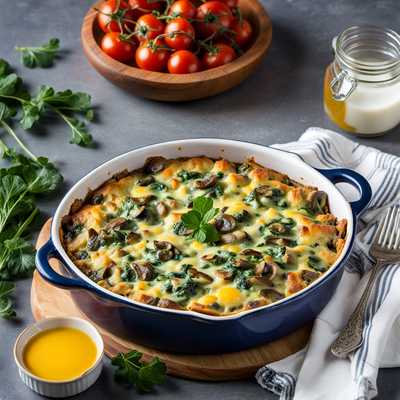 Spinach Mushroom Breakfast Casserole
