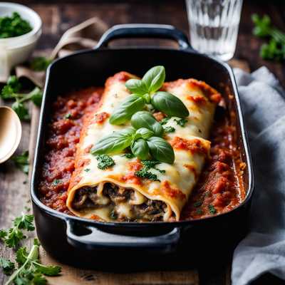 Spinach Mushroom Cannelloni