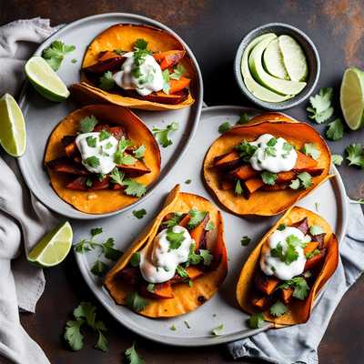 Stuffed Sweet Potato Skin Tacos