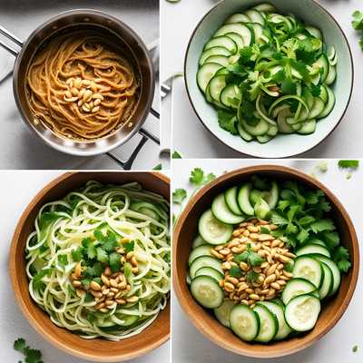 Cucumber Noodles With Peanut Sauce