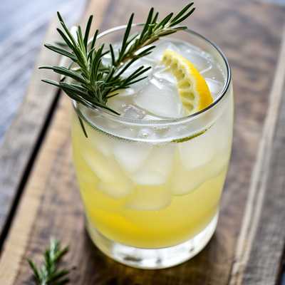 Lemon Rosemary Gin Fizz