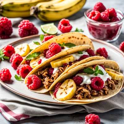 Raspberry Banana Breakfast Tacos