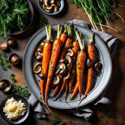 Savory Roasted Carrots With Mushrooms