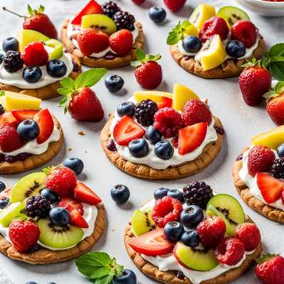 Sugar Cookie Fruit Pizzas
