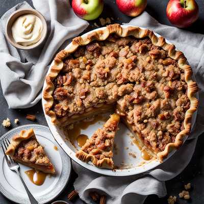 Caramel Apple Crumble Pie