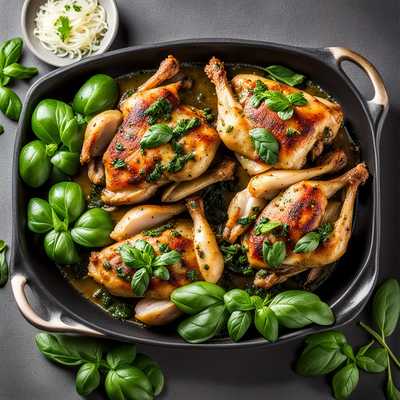 Chicken With Garlic, Basil, And Parsley
