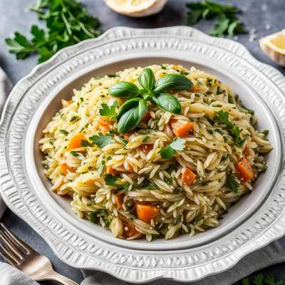 Garlic-herb Orzo Pilaf