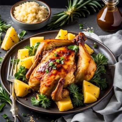 Baked Chicken With Pineapple & Brown Sugar