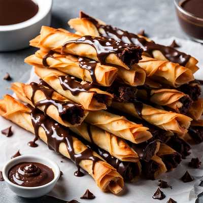 Chocolate-dipped Phyllo Sticks