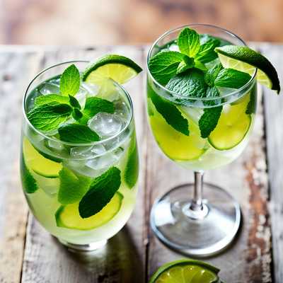 Mint and Lime Spritz