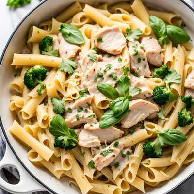 Simple One-skillet Chicken Alfredo Pasta