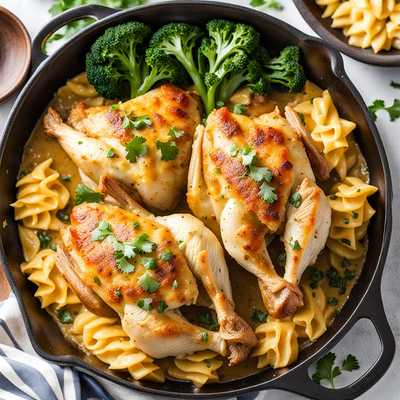 Cheesy Bow Tie Chicken